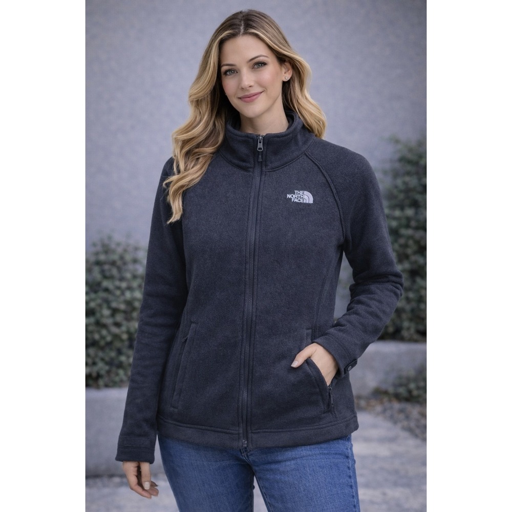 The North Face Black Fleece Zippered Jacket Women's size MEDIUM